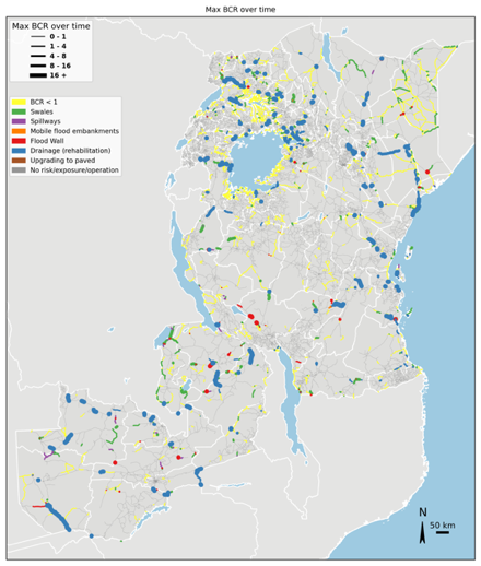 Max BCR over time map graph.